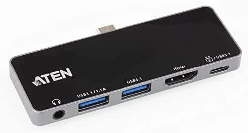 Aten UH3238 USB-C kelioninis dokas su maitinimo perėjimu | Aten | USB-C kelioninis dokas su maitinimo perėjimu | UH3238-AT | Prieplauka