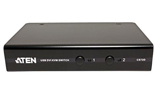 ATEN CS72D-AT ATEN CS72D 2 prievadų USB DVI KVM jungiklis, 1 x 1,2 m 44 kontaktų KVM kabelių rinkinys, nemaitinamas