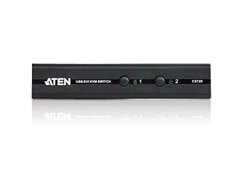 ATEN CS72D-AT ATEN CS72D 2 prievadų USB DVI KVM jungiklis, 1 x 1,2 m 44 kontaktų KVM kabelių rinkinys, nemaitinamas
