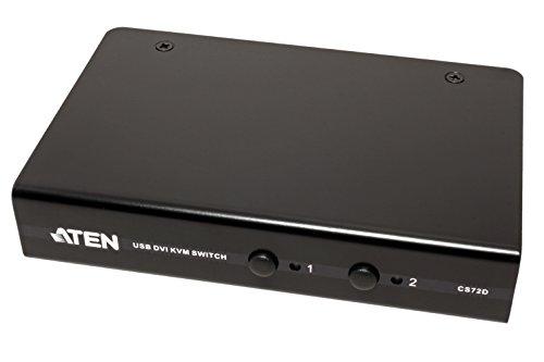 ATEN CS72D-AT ATEN CS72D 2 prievadų USB DVI KVM jungiklis, 1 x 1,2 m 44 kontaktų KVM kabelių rinkinys, nemaitinamas