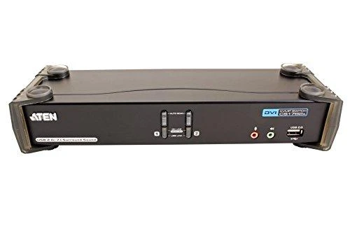 ATEN CS1782A-AT-G ATEN CS1782A 2 prievadų DVI USB 2.0 KVMP jungiklis, 7.1 erdvinis garsas, nVidia 3D