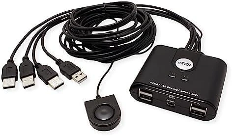 Šakotuvas ATEN US424-AT ATEN US424-AT 4 prievadų USB periferinio bendrinimo įrenginys