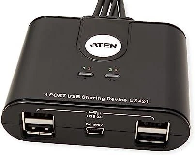 Šakotuvas ATEN US424-AT ATEN US424-AT 4 prievadų USB periferinio bendrinimo įrenginys