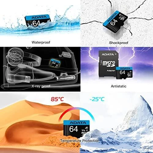 ADATA 64GB Micro SDXC V10 85MB/s + adapteriai