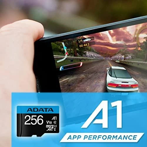 ADATA 256GB Premier Micro SDHC, R/W iki 100/25 MB/s, su adapteriu
