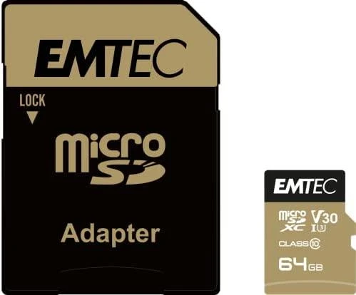 Karta Emtec Speedin Pro Micro SDXC 64 GB 10 klasės UHS-I/U3 A1 V30 (ECMSDM64GXC10SP)