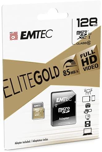 Atminties kortelė Karta Emtec Elite Gold Micro SDXC 128 GB 10 klasės UHS-I/U1 (ECMSDM128GXC10GP)