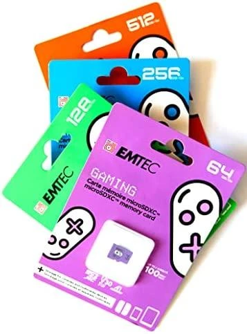Atminties kortelė „Karta Emtec Gaming Micro SDXC“ 128 GB, 10 klasės UHS-I/U3 A1 V30 (ECMSDM128GXCU3G)