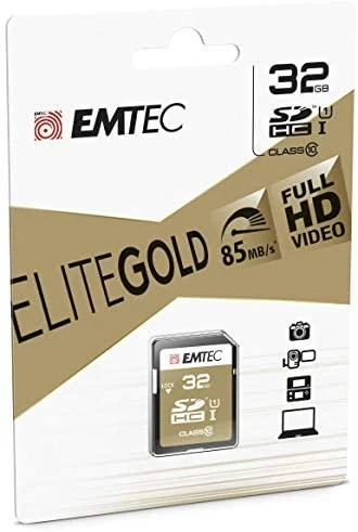 Atminties kortelė Karta Emtec EliteGold SDHC 32 GB 10 klasės UHS-I/U1 (ECMSD32GHC10GP)