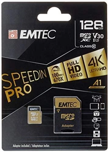 Emtec Speedin Pro 128GB kortelė su adapteriu