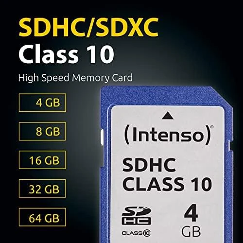 Intenso SDHC atminties kortelė 4 GB, 10 klasė
