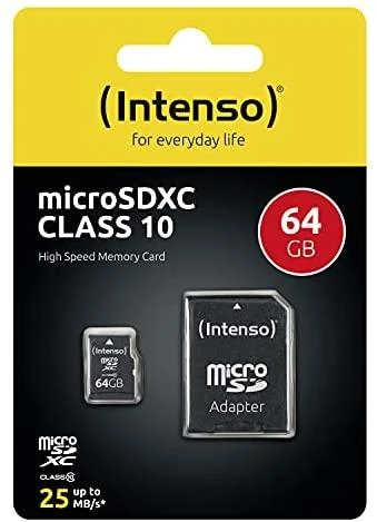 Atminties kortelė Karta Intenso Micro SDXC 64 GB Class 10 (3413490)