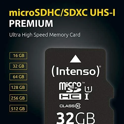 Atminties kortelė Karta Intenso Premium Micro SDHC 32 GB Class 10 (3423480)