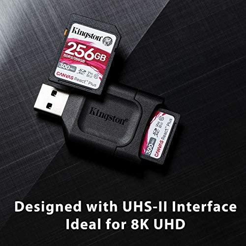 Atminties kortelė Karta Kingston Canvas React Plus SDXC 256 GB 10 klasės UHS-II/U3 V90 (MLPR2/256GB)