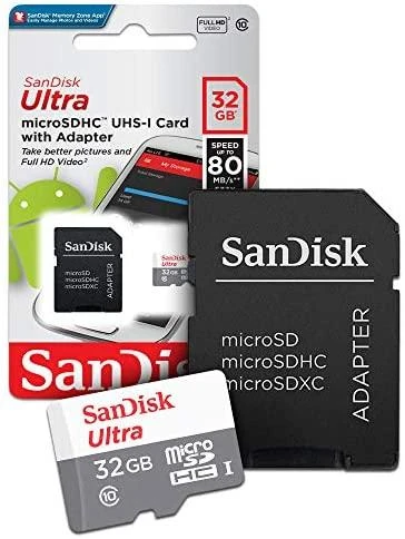 Atminties kortelė SanDisk Ultra Micro SDHC UHS-I Class 10, 32 GB, su adapteriu