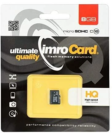 IMRO atminties kortelė Micro SD 8GB 100MB/s class10 UHS I