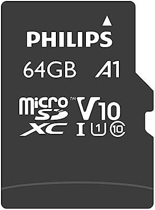 Atminties kortelė „Philips“ „Micro SDXC“ kortelė 64 GB, 10 klasės UHS-I U1, įsk. Adapteriai