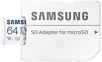 Atminties kortelė Samsung EVO Plus microSD 64 GB /MEMORY Micro SDXC EVO+ 64GB/V10 W/A MB-MC64KA/EU   Baltos spalvos