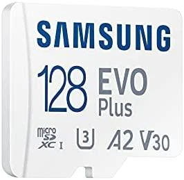 Atminties kortelė Samsung EVO Plus microSD 128 GB, Baltos spalvos