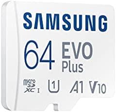 Atminties kortelė Samsung EVO Plus microSD 64 GB /MEMORY Micro SDXC EVO+ 64GB/V10 W/A MB-MC64KA/EU   Baltos spalvos