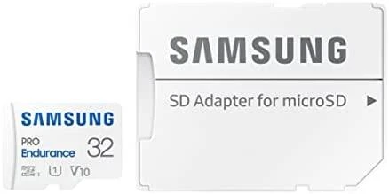 Atminties kortelė SAMSUNG PRO Endurance Micro SD Class10 32GB su R100/W30 adapteriu, veikimo laikas 17520 valandų