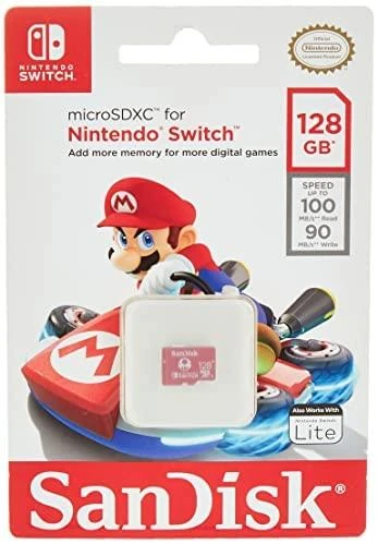 SanDisk Atminties kortelė Nintendo Switch™ konsolėms, microSDXC 128GB 100/90 MB/s (SDSQXAO-128G-GN3ZN)