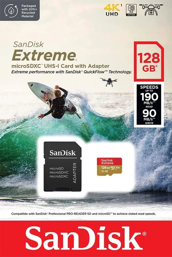 Atminties kortelė SanDisk microSDXC Extreme 128GB