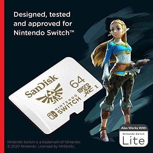 Atminties kortelė SANDISK NINTENDO SWITCH Micro SDXC 64 GB 100/60 MB/s V30 UHS-I U3