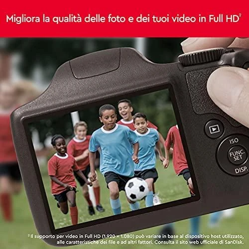 Sandisk 32GB kortelė fotoaparato ekrane