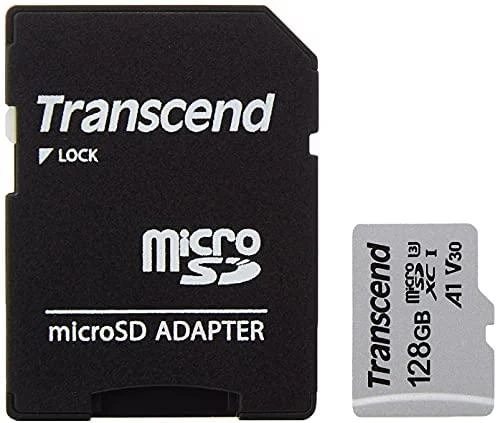 Atminties kortelė su adapteru Transcend microSDXC USD300S 128GB CL10 UHS-I U3 iki 95MB/S