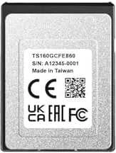 Transcend CFExpress 160GB kortelės galinė pusė