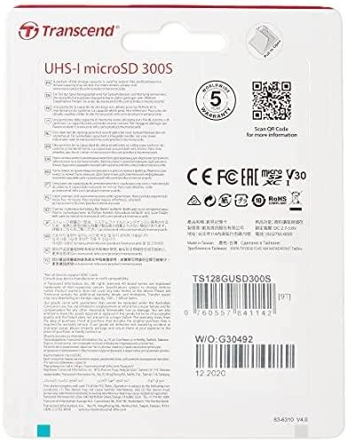 Atminties kortelė Transcend microSDXC USD300S 128GB CL10 UHS-I U3 iki 95MB/S