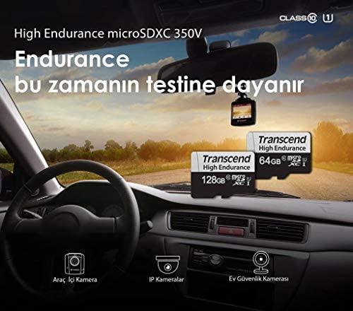 Atminties kortelė TRANSCEND 128GB Micro SD kortelė su adapteriu U1 High Endurance