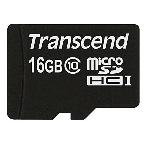 Atminties kortelė TRANSCEND 16GB micro SDHC kortelė, 10 klasė, su SD adapteriu