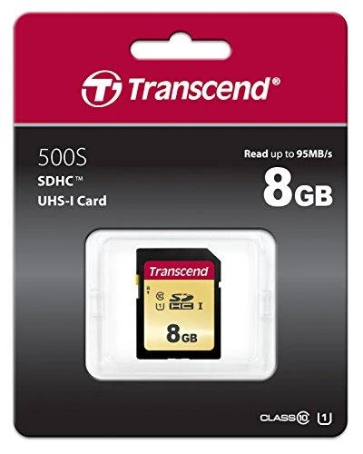 Transcend 8GB SD kortelė originalioje pakuotėje