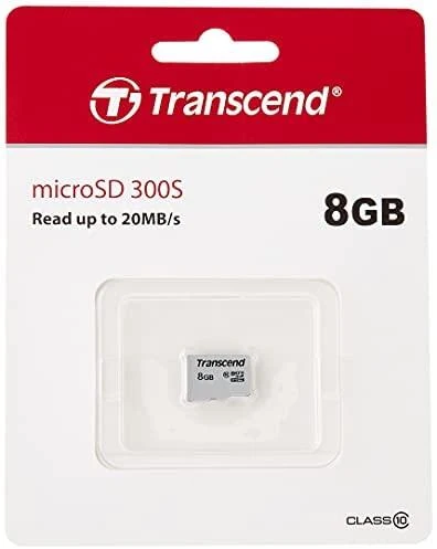 Atminties kortelė „TRANSCEND“ 8 GB „Micro SD“ be adapterio, 10 klasė