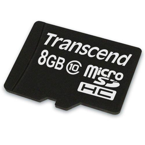 Atminties kortelė TRANSCEND 8GB micro SDHC kortelė, 10 klasė (be dėžutės / adapterio)