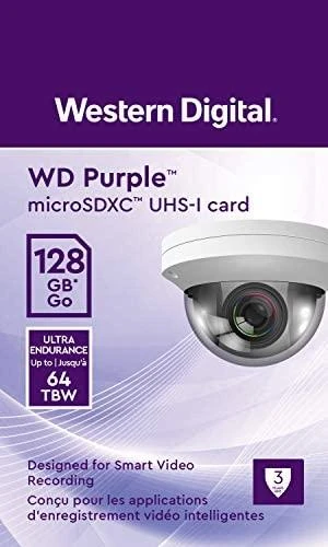 Western Digital Purple 128GB micro SDXC pakuotė su kamera