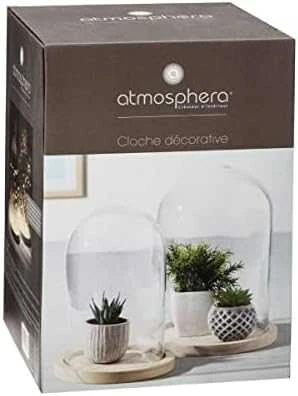 Atmosphera Stiklinis kupolas, Ø 18 cm, ant medinio pagrindo