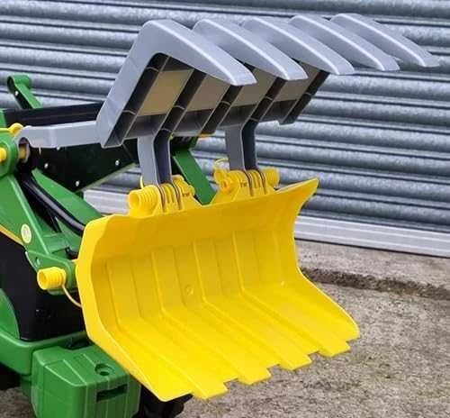 Rolly Toys Rodykite žaislų šaukštą traktoriaus griebtuvui, skirtam krauti medieną
