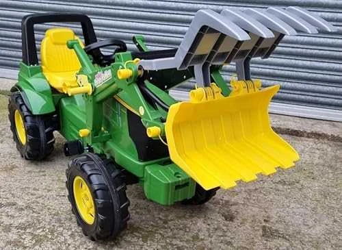 Rolly Toys Rodykite žaislų šaukštą traktoriaus griebtuvui, skirtam krauti medieną