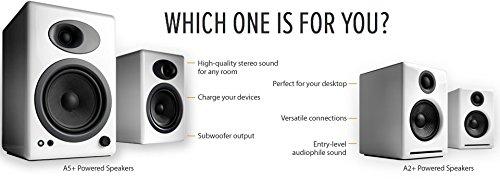 Audioengine A5+ Belaidės kolonėlės (pora, baltos spalvos)