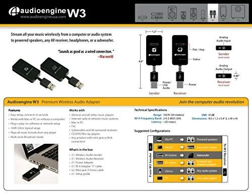 AudioEngine AudioEngine W3 BELAIDIS GARSO ADAPTERIS