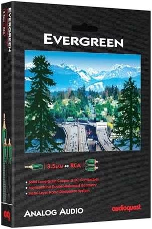 Jack Audioquest Evergreen JR 1,0 m - garso kabelis su 3,5 mm jungtimi - 2 x RCA