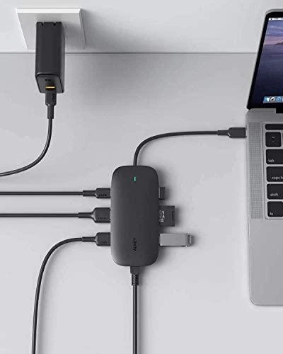 Aukey 8 Port USB 3.0 Type-C Hub CB-C71 Juodas