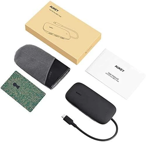 Aukey 8 Port USB 3.0 Type-C Hub CB-C71 Juodas