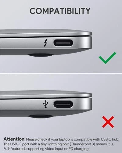 Aukey 8 Port USB 3.0 Type-C Hub CB-C71 Juodas