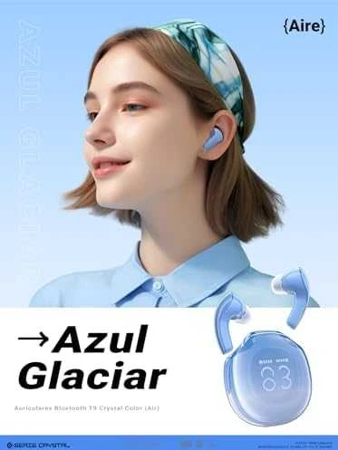 Ausinės TWS Acefast T9, Bluetooth 5.3, IPX4 (ledyno mėlyna)