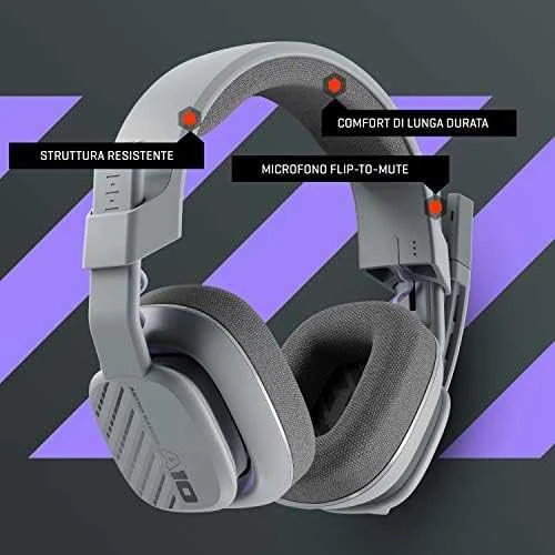 Logitech ASTRO A10 WIRED Ausinės - OVER-EAR/3.5MM - OZONE - Pilkas
