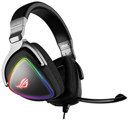 Žaidimų ausinės Asus ROG Delta, Hi-Res, RGB LED, USB, USB-C, Juodos |  Varle.lt